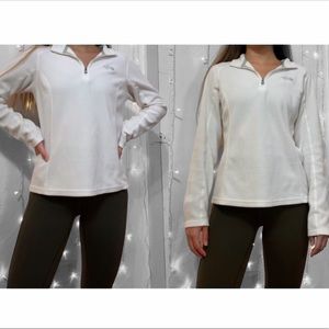 The North Face White Fleece 1/4 Pullover